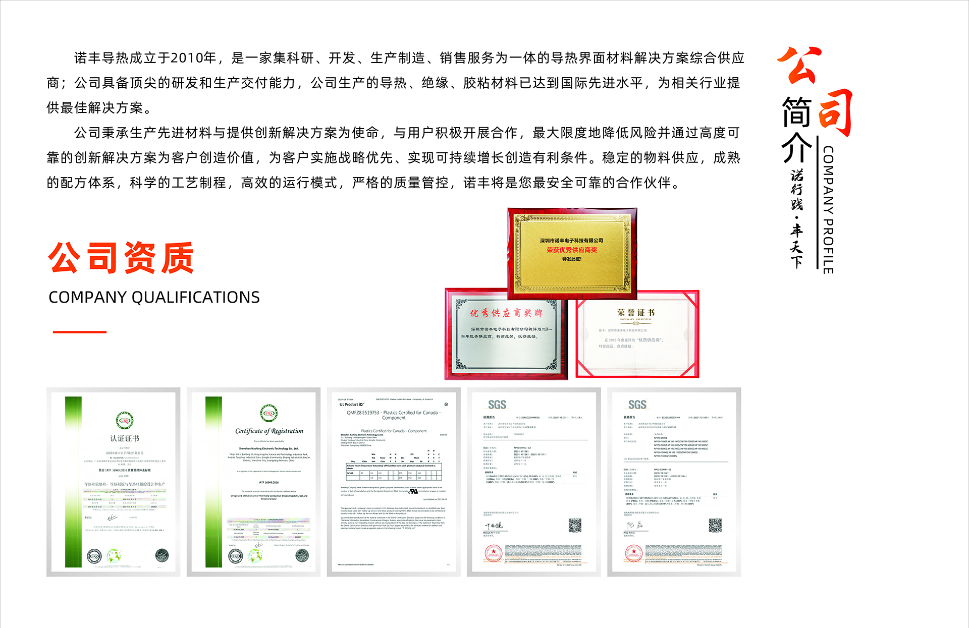 耀世导热介绍及公司资质展示